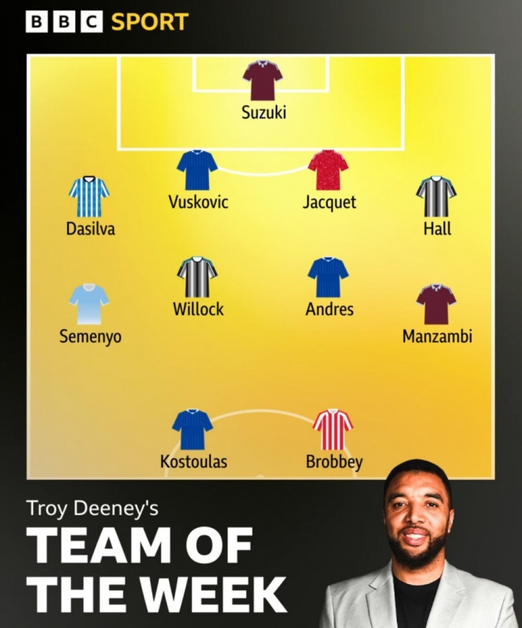 迪尼评本周英超最佳阵：BIG6仅有塞梅尼奥和雅凯，布莱顿3人在列